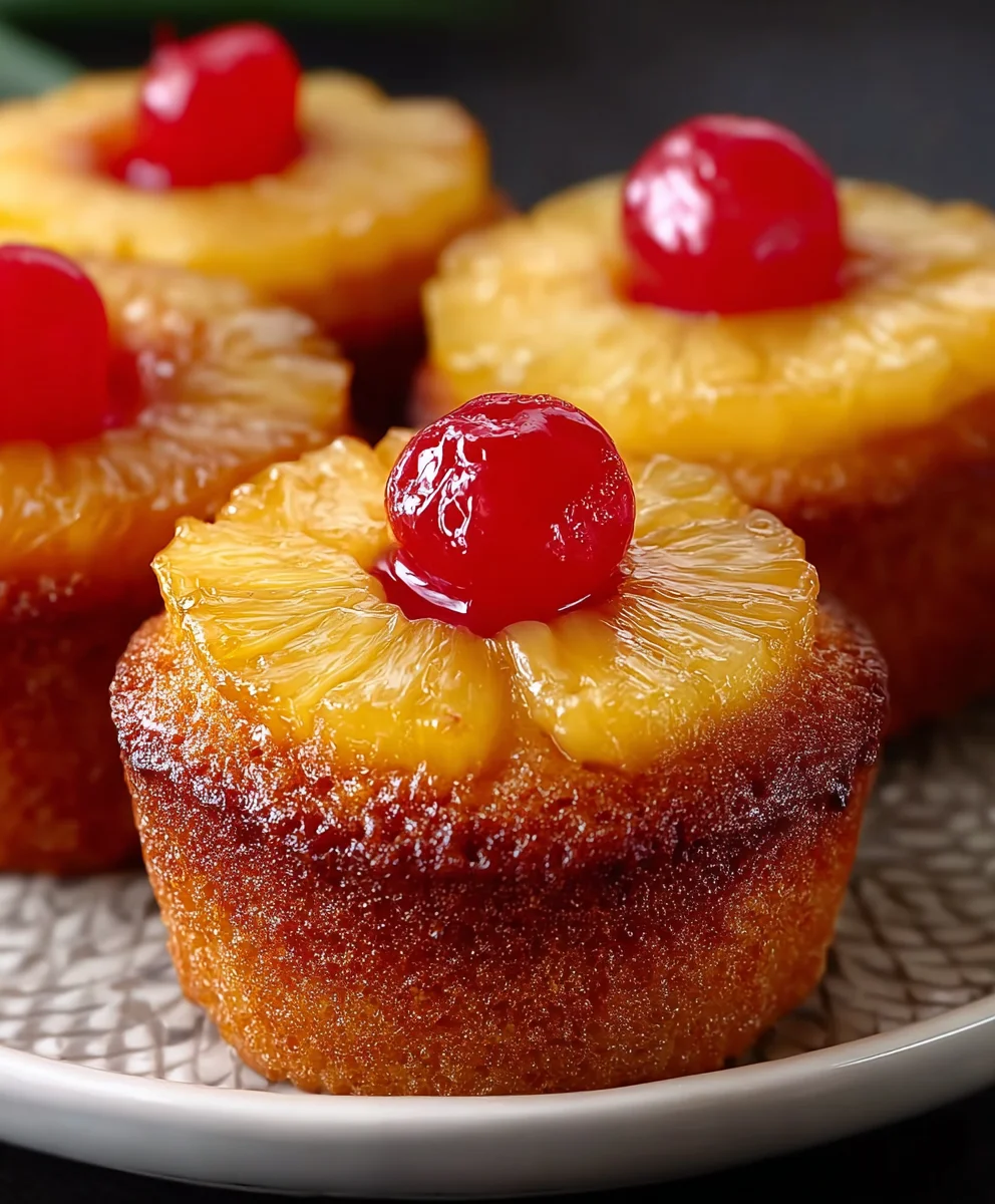 Easy Pineapple Upside Down Cupcakes - Quick Treat