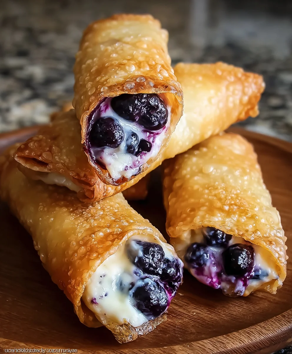 Sweet Blueberry Egg Rolls- Irresistible Dessert Treat
