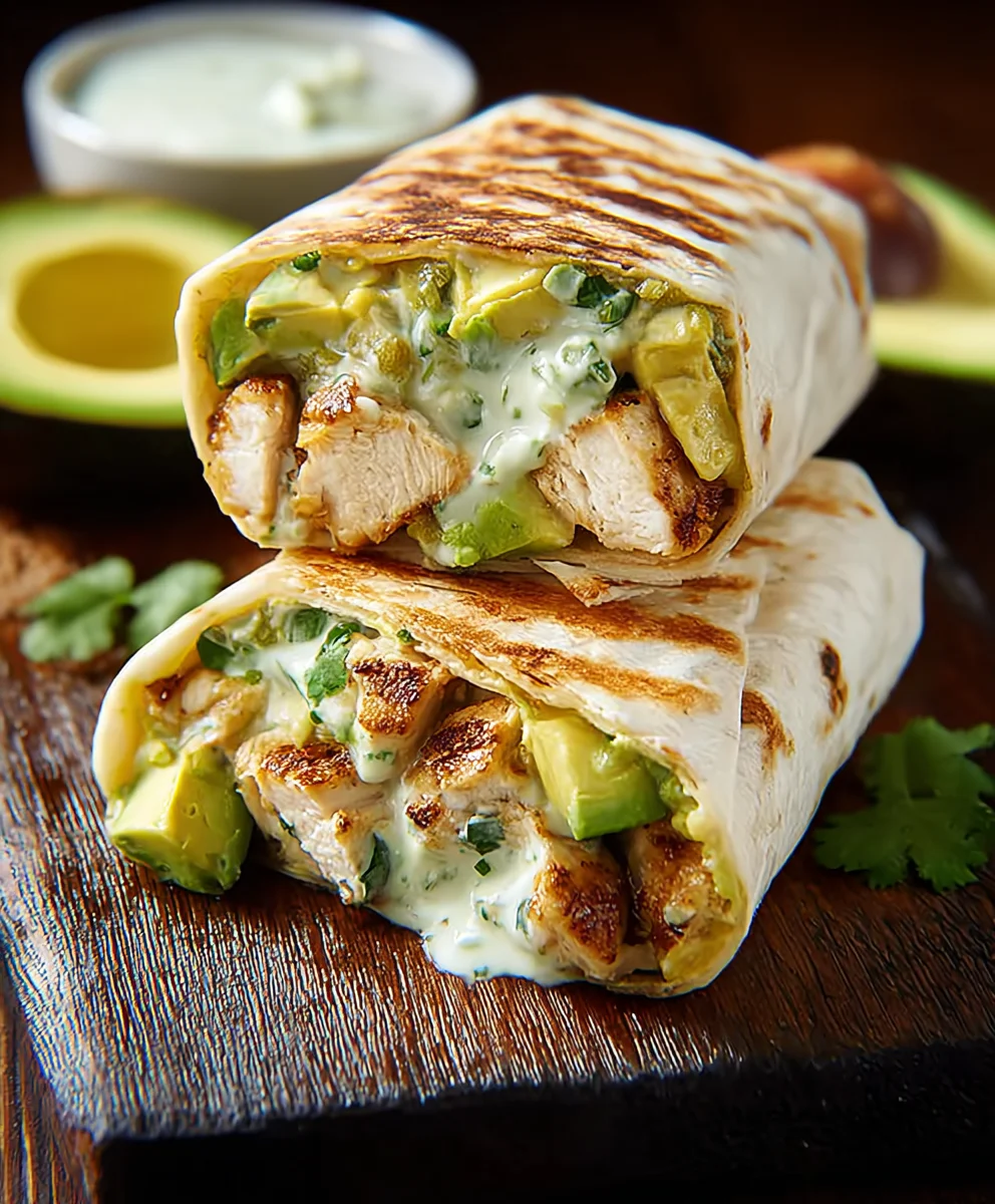 Quick Chicken Avocado Burritos-Easy Meal