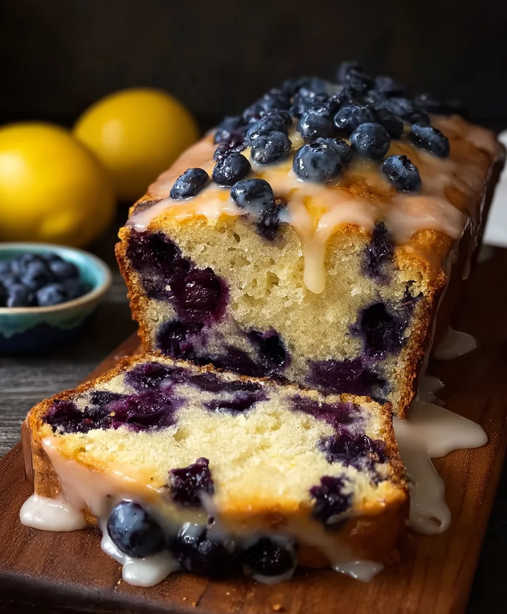 Easy Lemon Blueberry Loaf-Perfectly Moist & Zesty