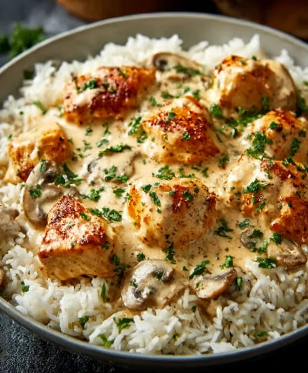 Best Smothered Chicken and Rice-Easy Comfort Meal