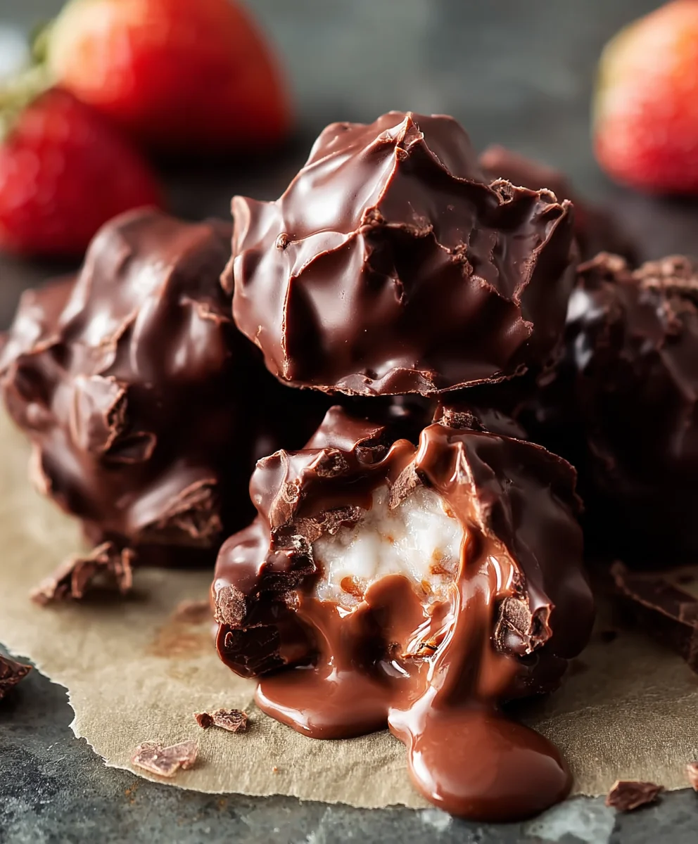 Easy Frozen Chocolate Yogurt Clusters-Quick Treat