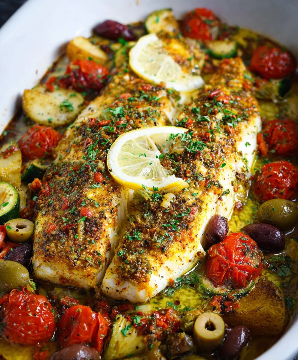 Easy Mediterranean Baked Fish Recipe - Simple & Delicious
