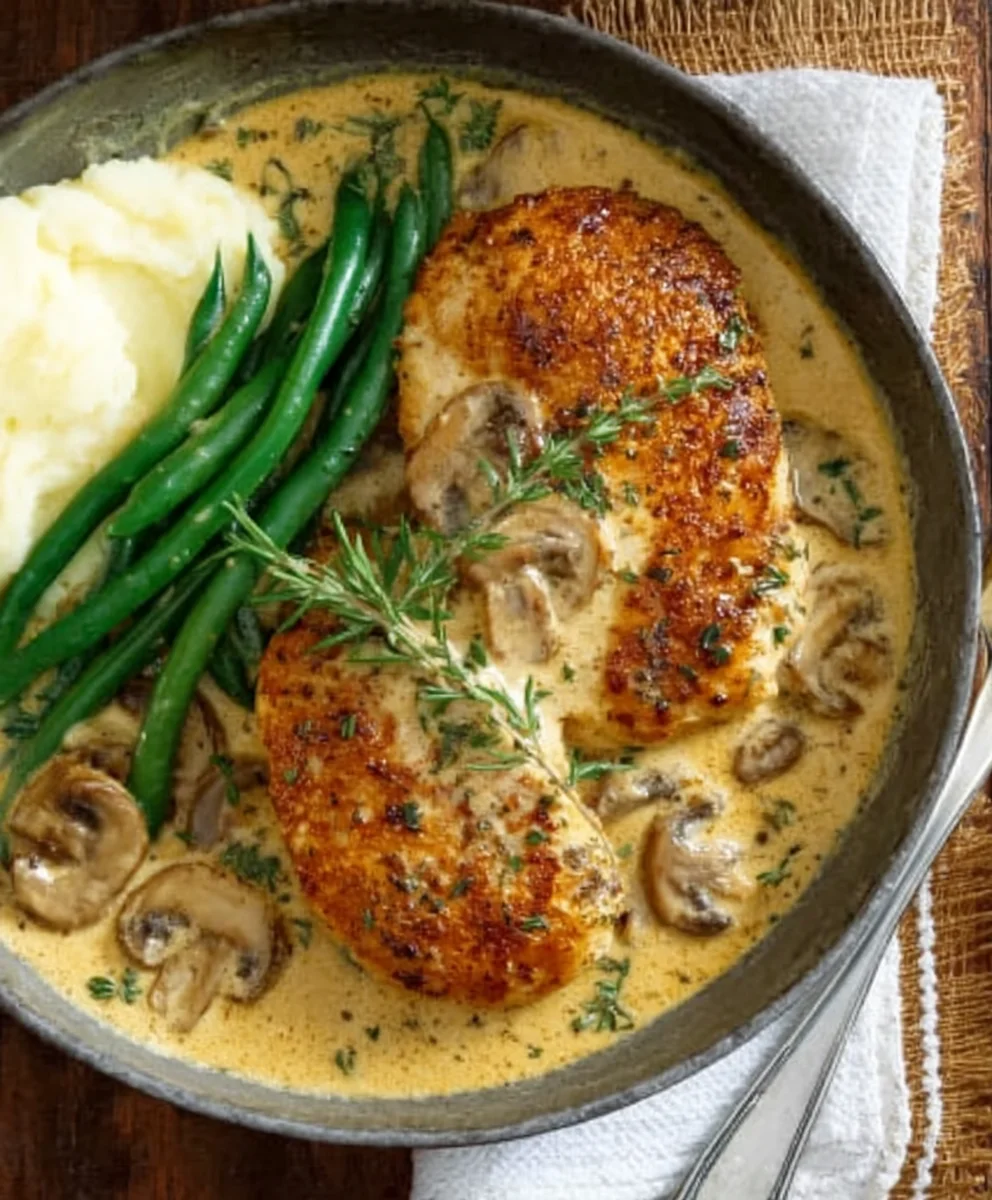 Easy Creamy Garlic Chicken Recipe-Quick Dinner