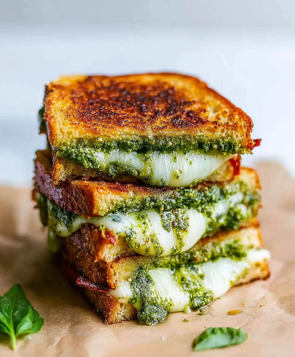 Sourdough Pesto Grilled Cheese-Best Recipe
