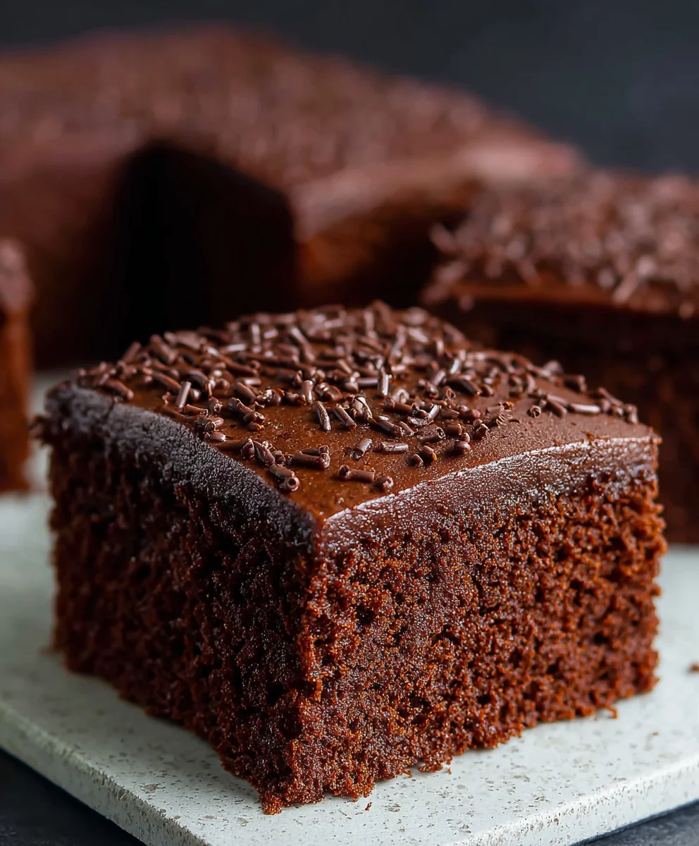Old School Chocolate Traybake Cake- Easy & Delicious