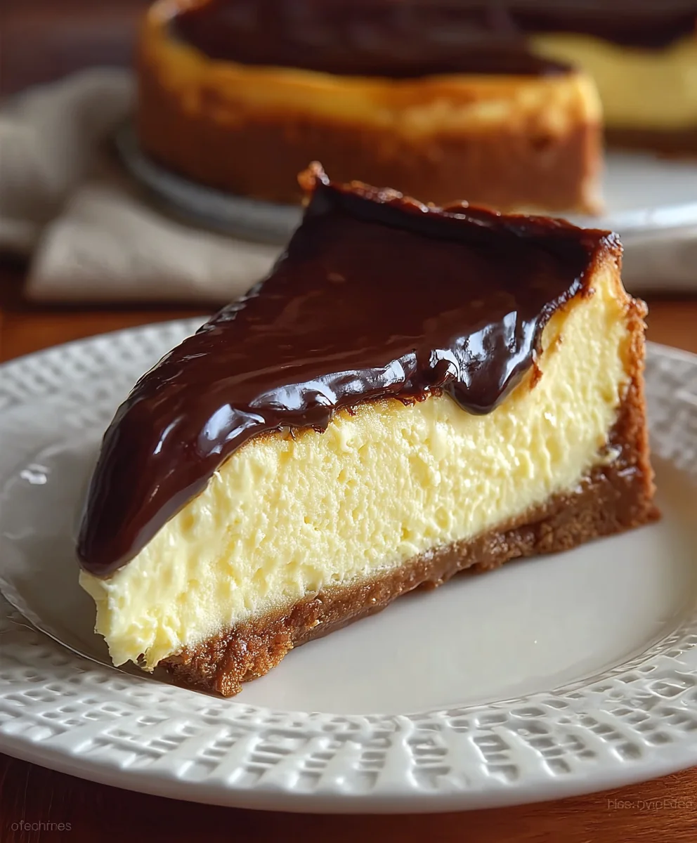 Boston Cream Pie Cheesecake - Decadent Dessert