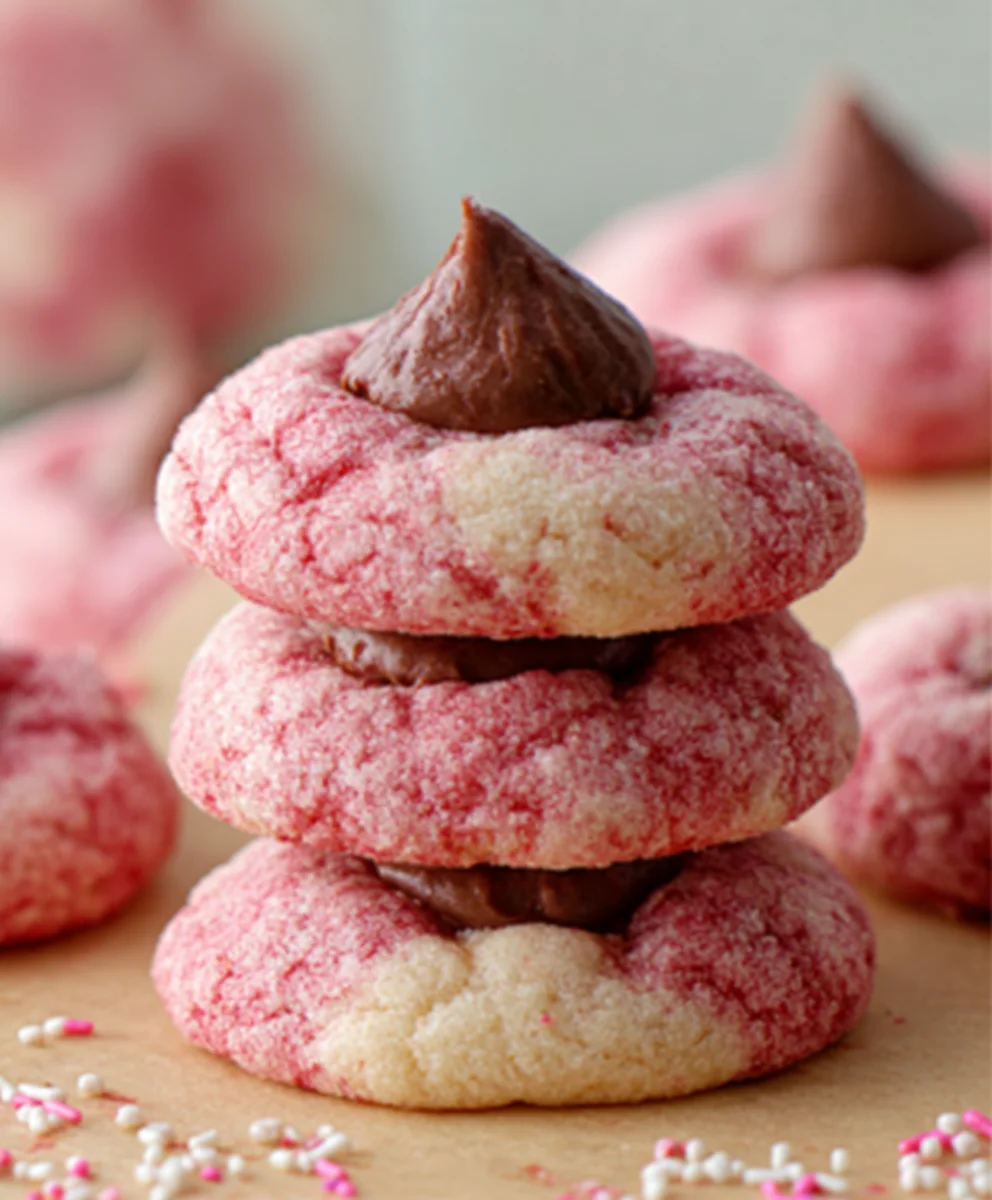 Strawberry Kiss Cookies - Sweet & Simple Dessert