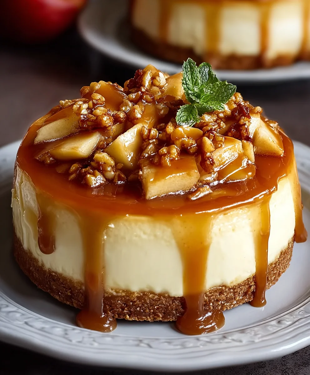 Caramel Apple Cheesecake-Decadent Dessert Recipe