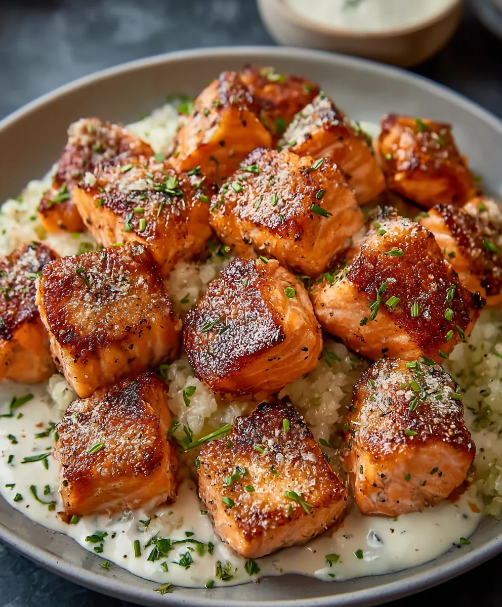 Air Fryer Salmon Bites- Quick Crispy Bites