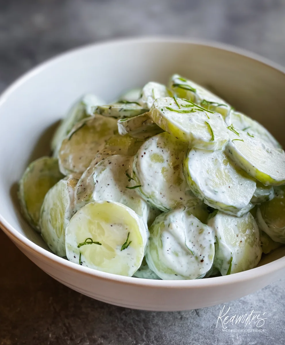 Creamy Cucumber Salad - Easy & Refreshing Recipe