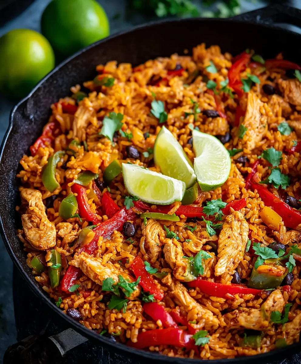 Easy One-Pan Beef Fajita Rice Bowls
