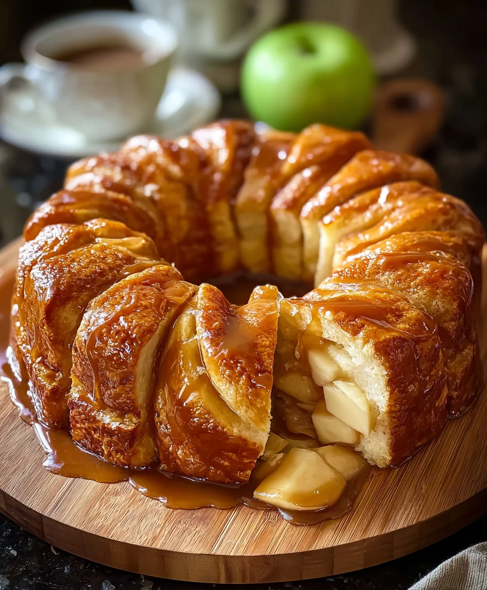 Caramel Apple Cream Cheese Crescent Ring Delight
