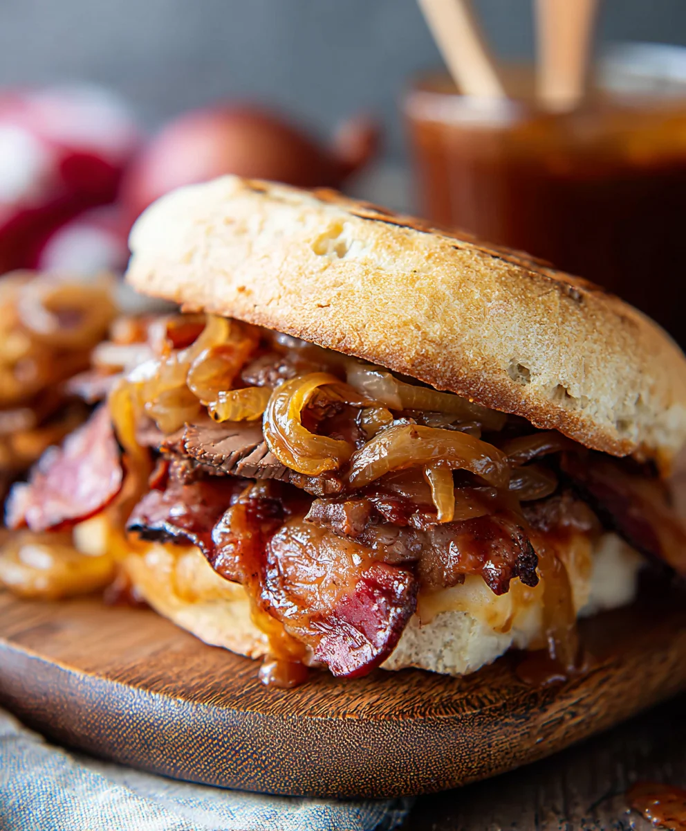 Best Beef Beef Bacon Sandwich Caramelized Onion Recipe