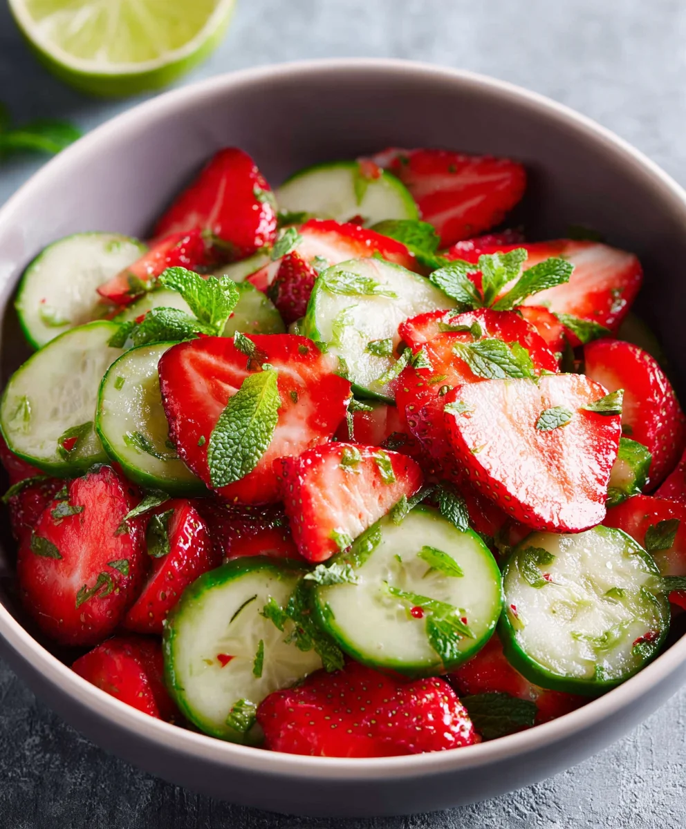 Cucumber Strawberry Salad - Fresh & Easy Summer Recipe