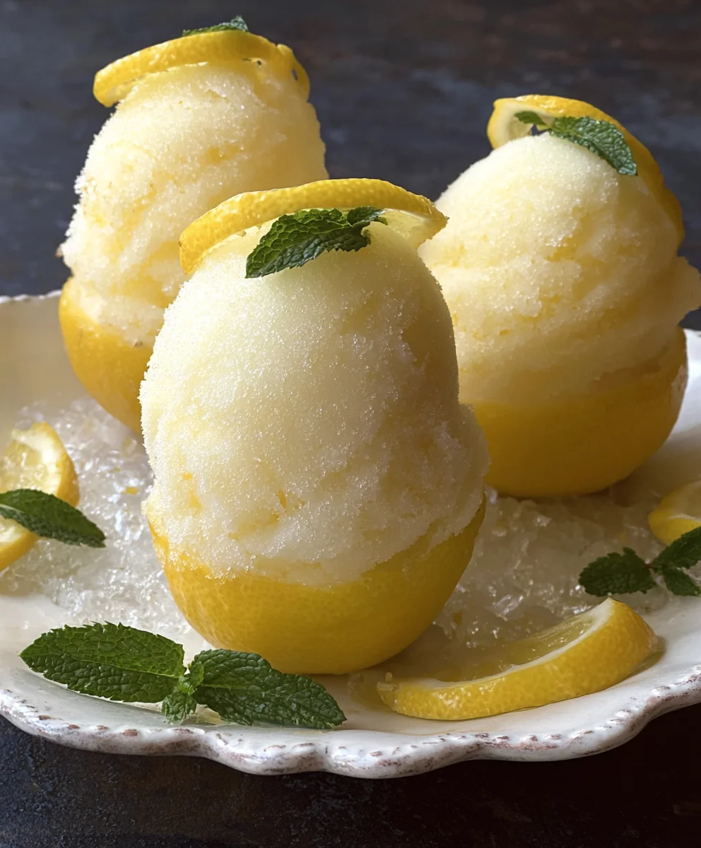 Frozen Lemon Shell Sorbetto- Refreshing Dessert Recipe
