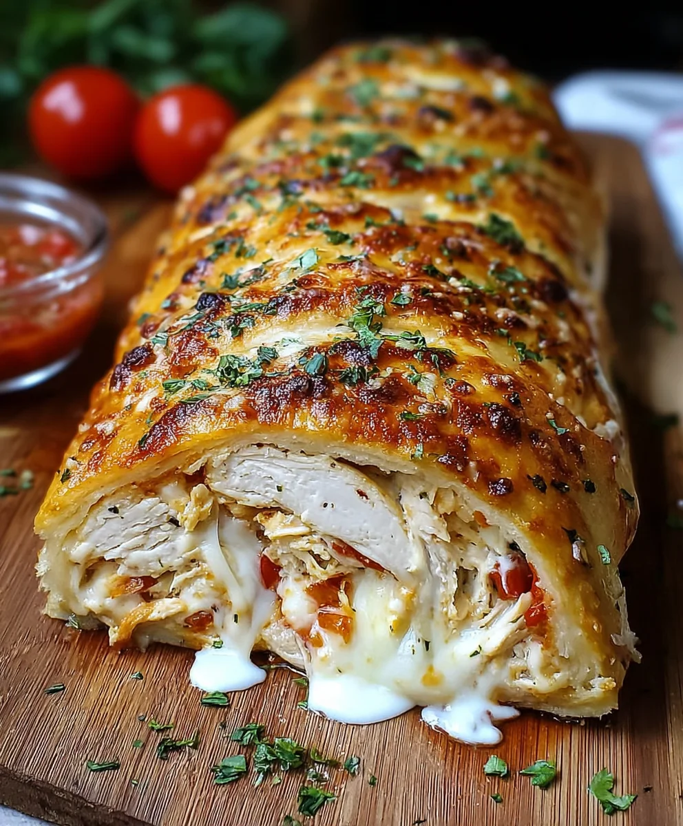 Easy Chicken Ranch Stromboli Recipe Delicious
