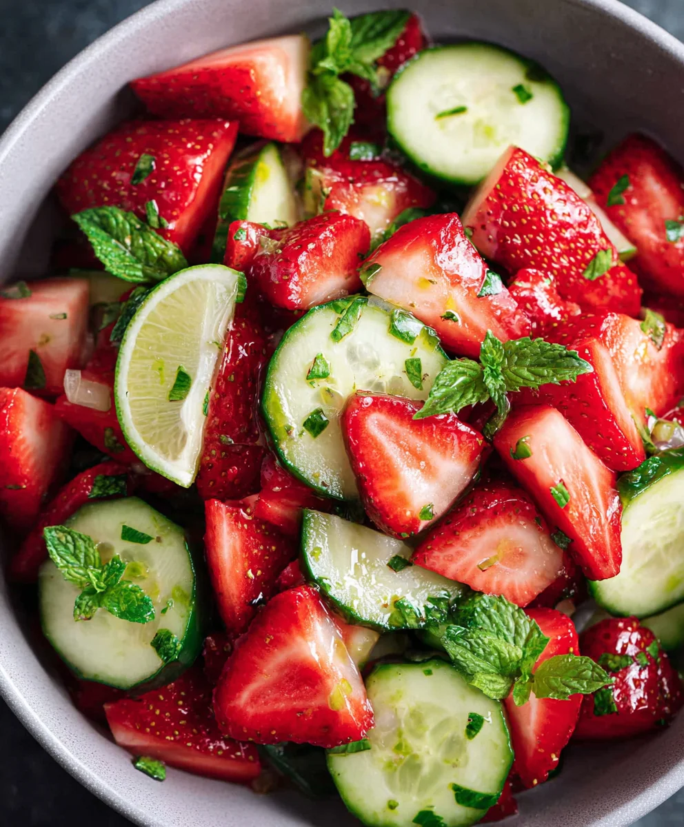 Cucumber Strawberry Salad - Fresh & Easy Summer Recipe
