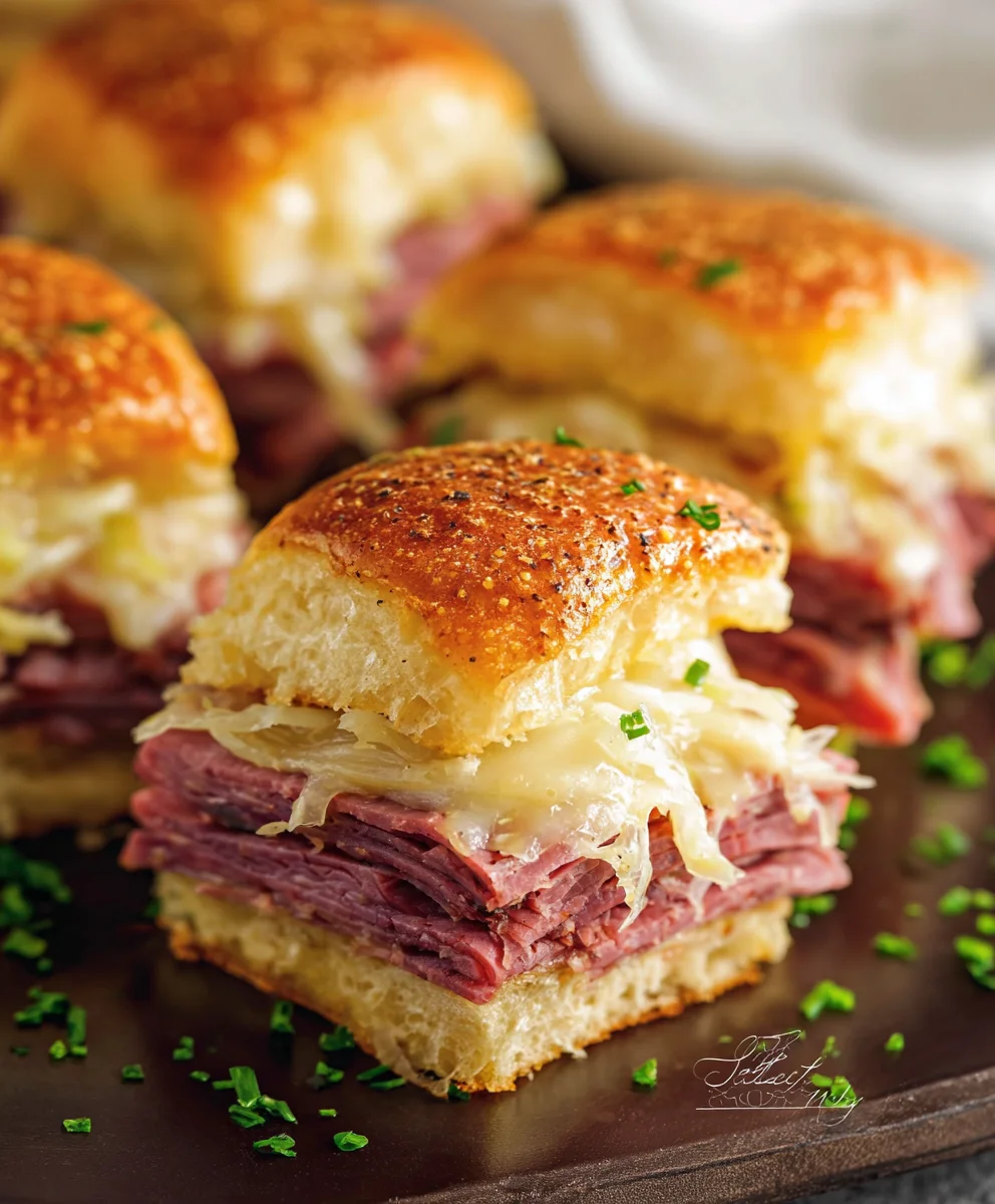 Beef Reuben Sliders-Easy Party Appetizer