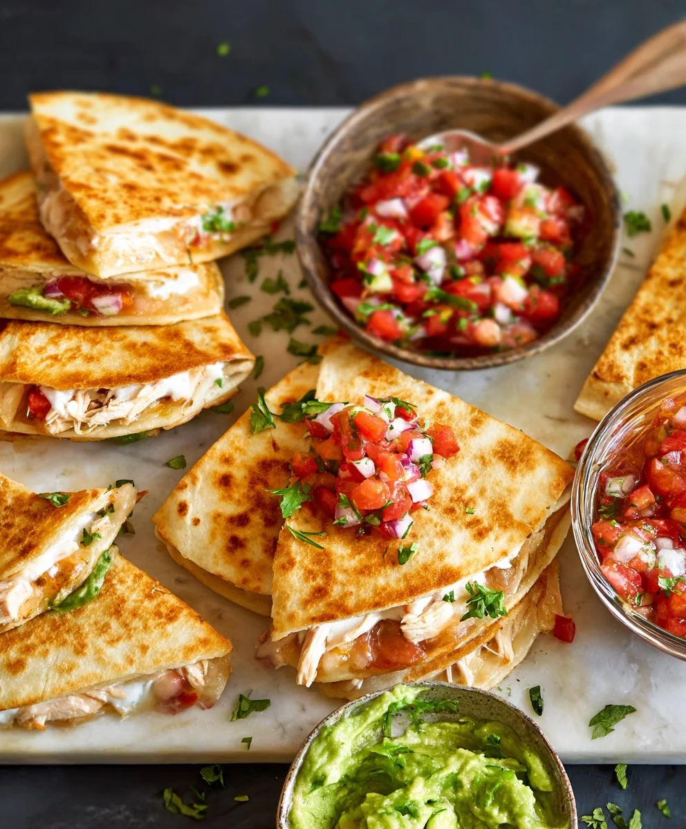 Easy Mini Chicken Quesadillas - Quick & Cheesy Bites