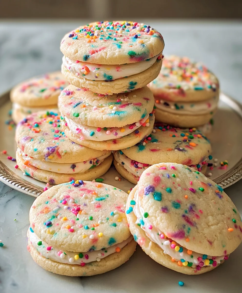 Funfetti Sandwich Cookies-Easy Festive Treat