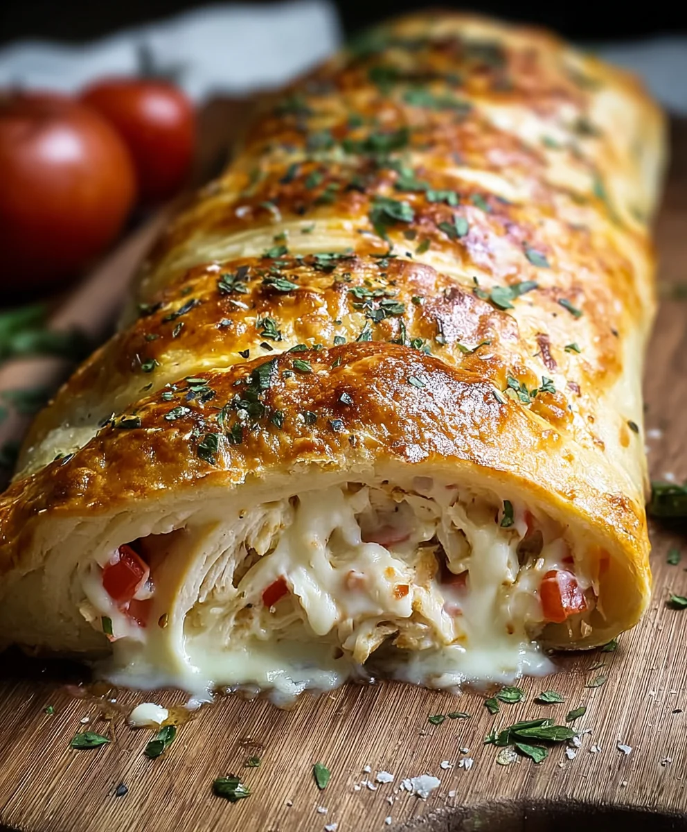 Easy Chicken Ranch Stromboli Recipe Delicious
