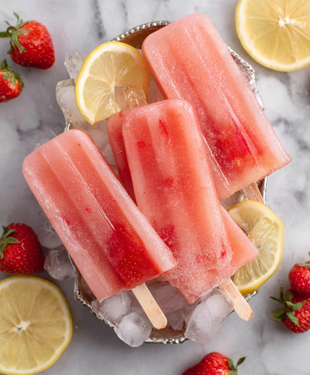 Strawberry Lemonade Popsicles - Refreshing Summer Treat