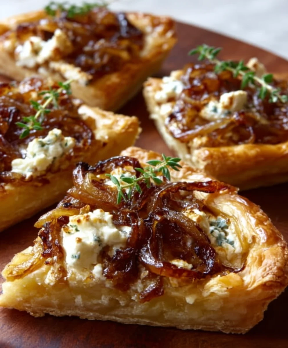 Caramelized Onion Goat Cheese Tarts Easy Recipe