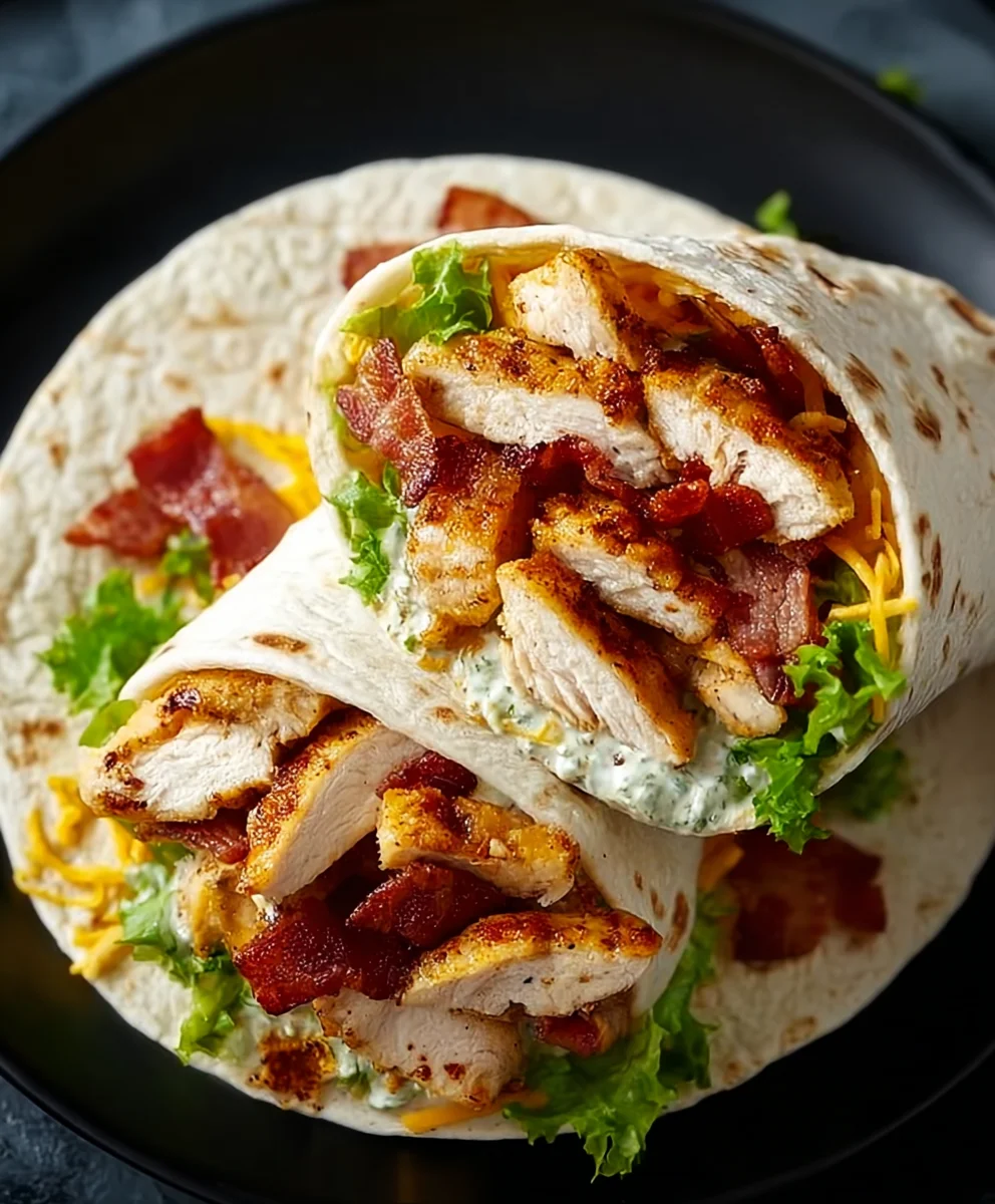 Crispy Chicken Beef Beef Bacon Ranch Wrap Recipe