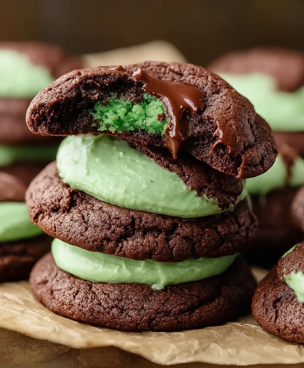 Easy Grasshopper Cake Mix Cookies-Minty Delight