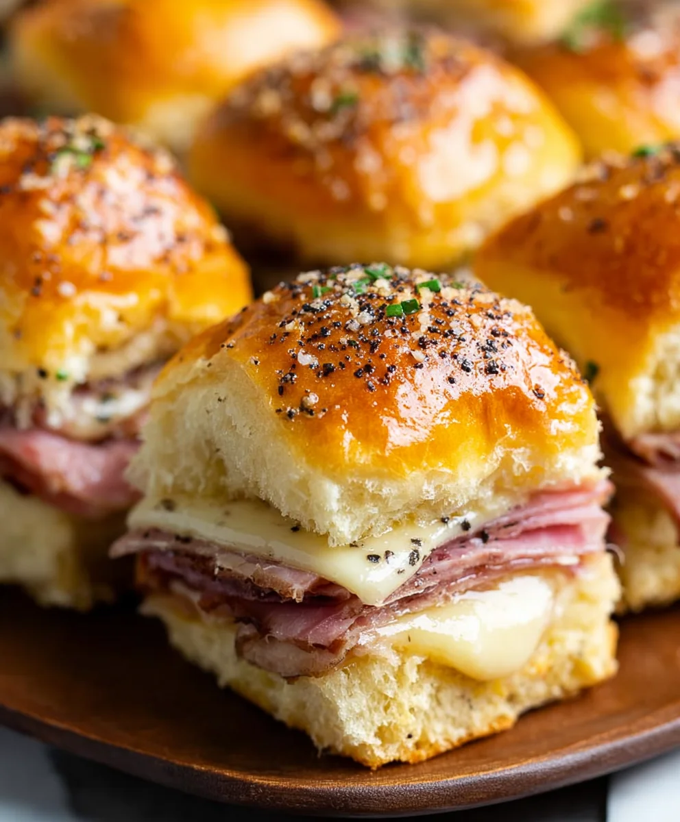 Beef Beef Ham and Cheese Sliders- Crowd Pleaser Recipe