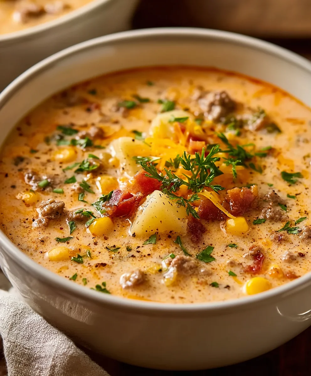 Creamy Cowboy Beef Soup-Hearty Family Favorite