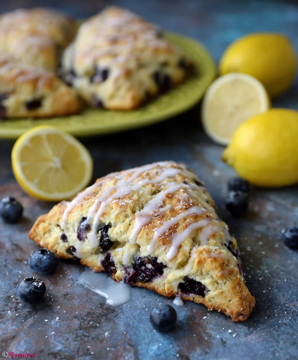 Sourdough Discard Blueberry Lemon Scones-Easy Recipe