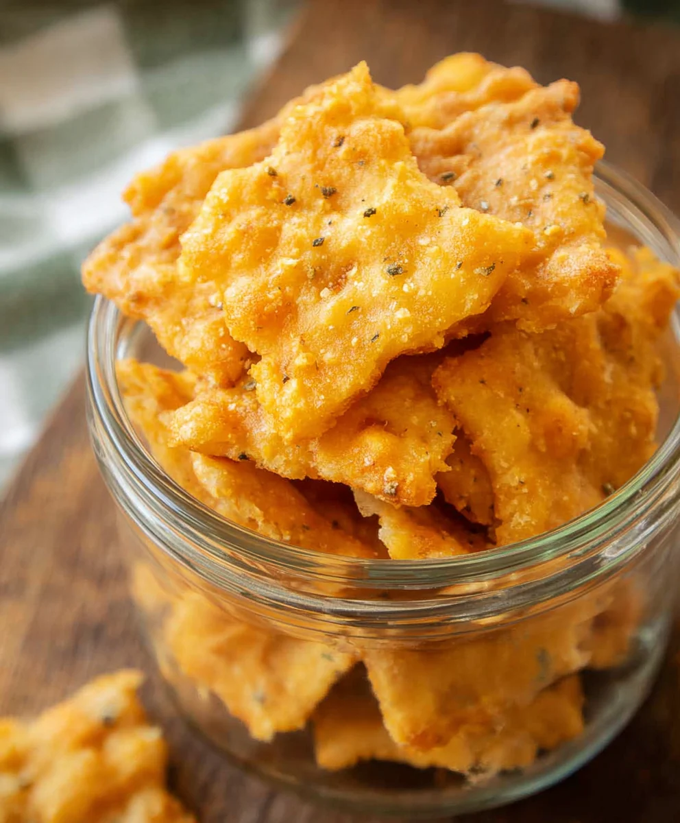 Sourdough Cheddar Crackers-Crispy Homemade Cheese Bites