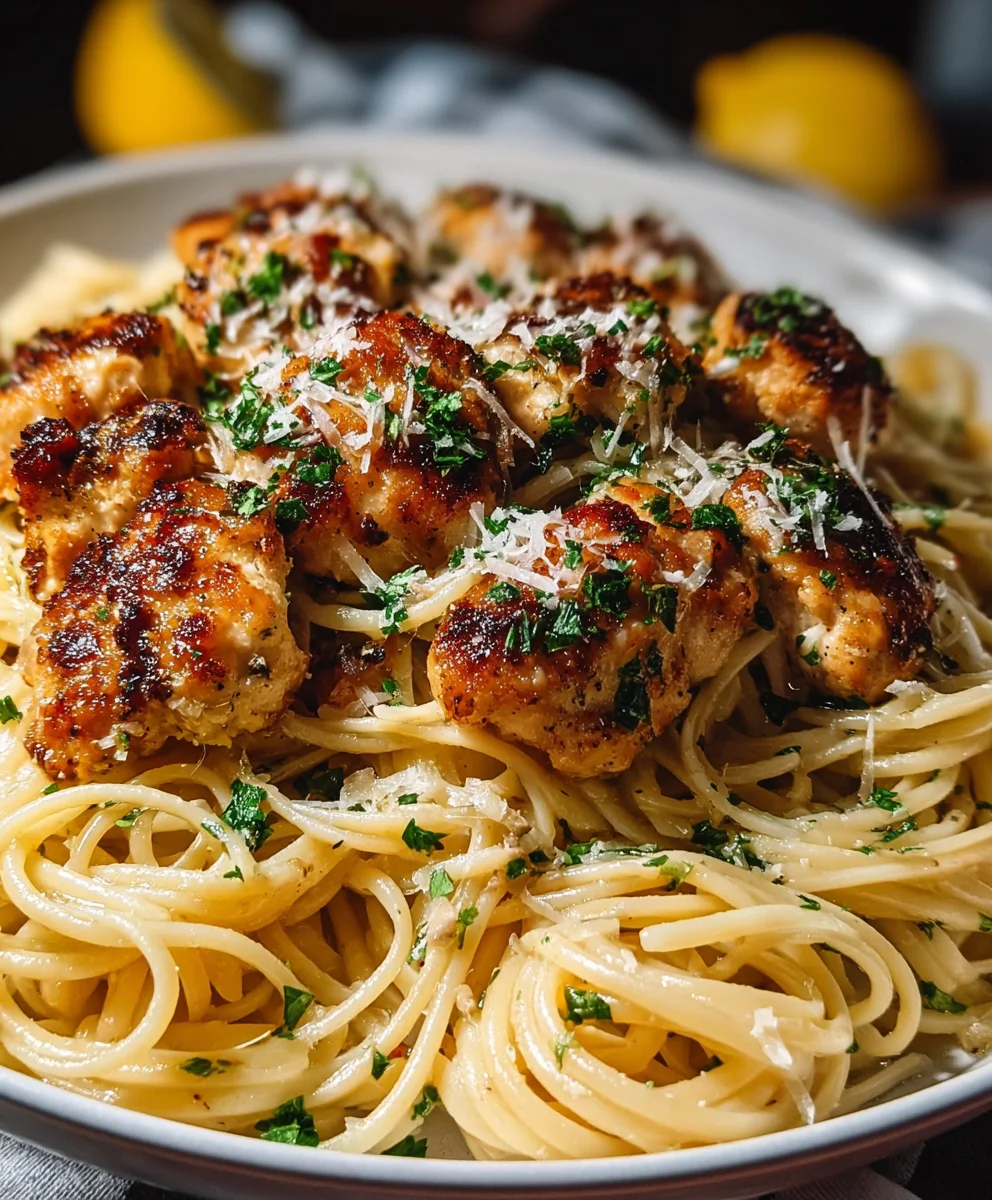 Lemon Parmesan Chicken Linguine - Easy Weeknight Meal
