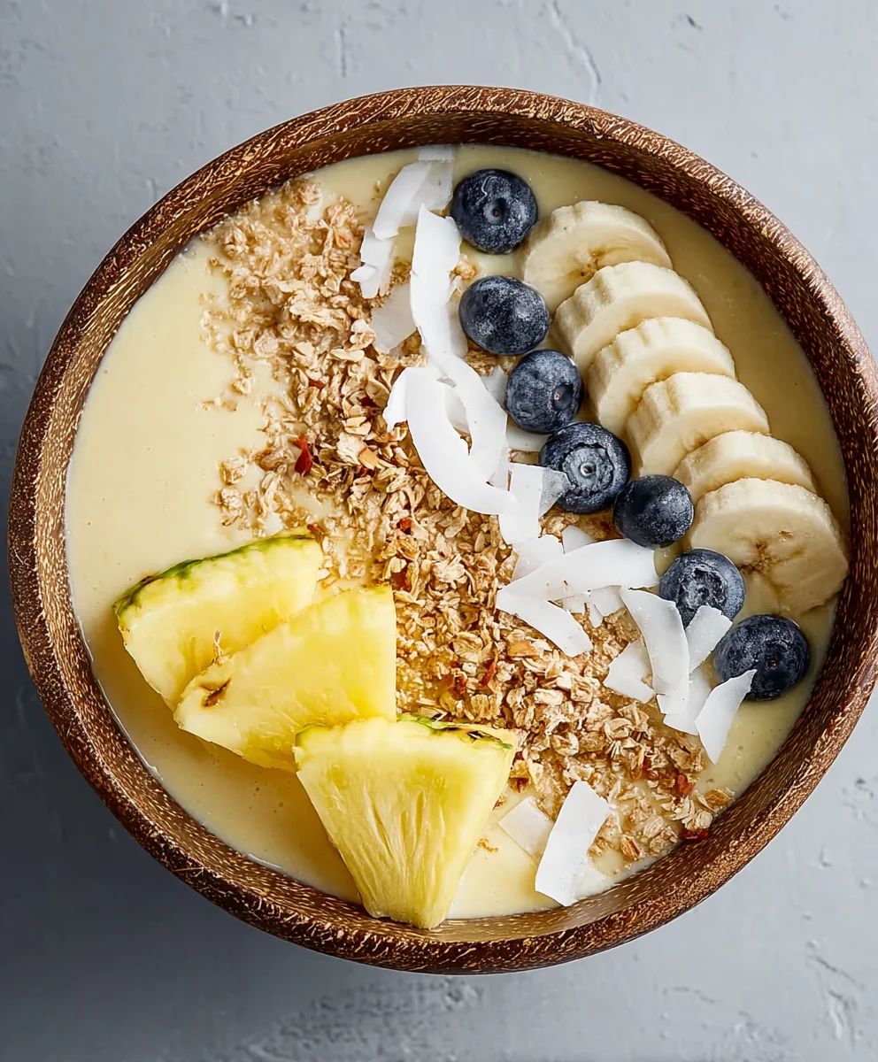 Piña Colada Smoothie Bowl- Tropical Dairy-Free Delight