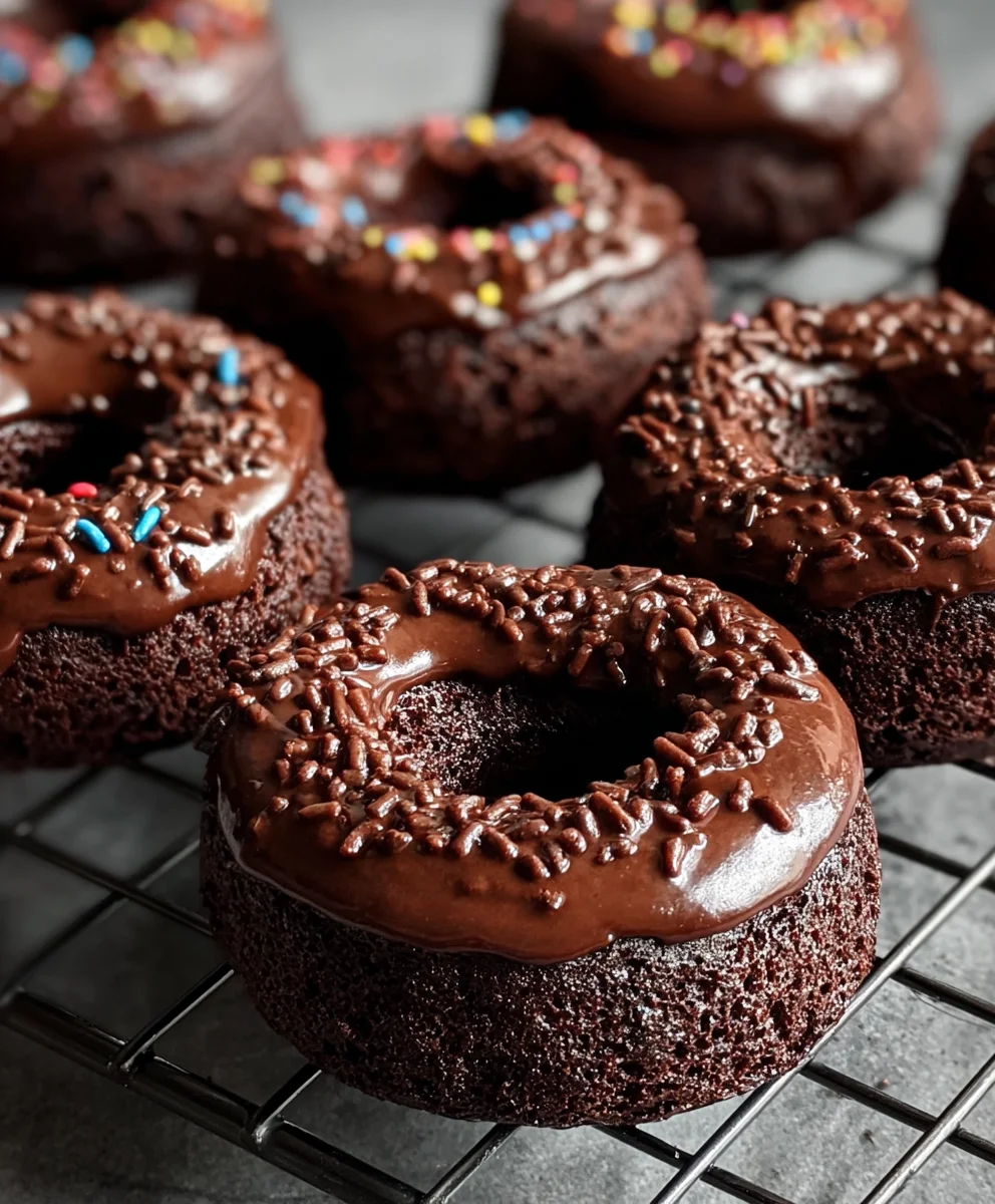 Decadent Chocolate Baked Donuts-Easy Recipe