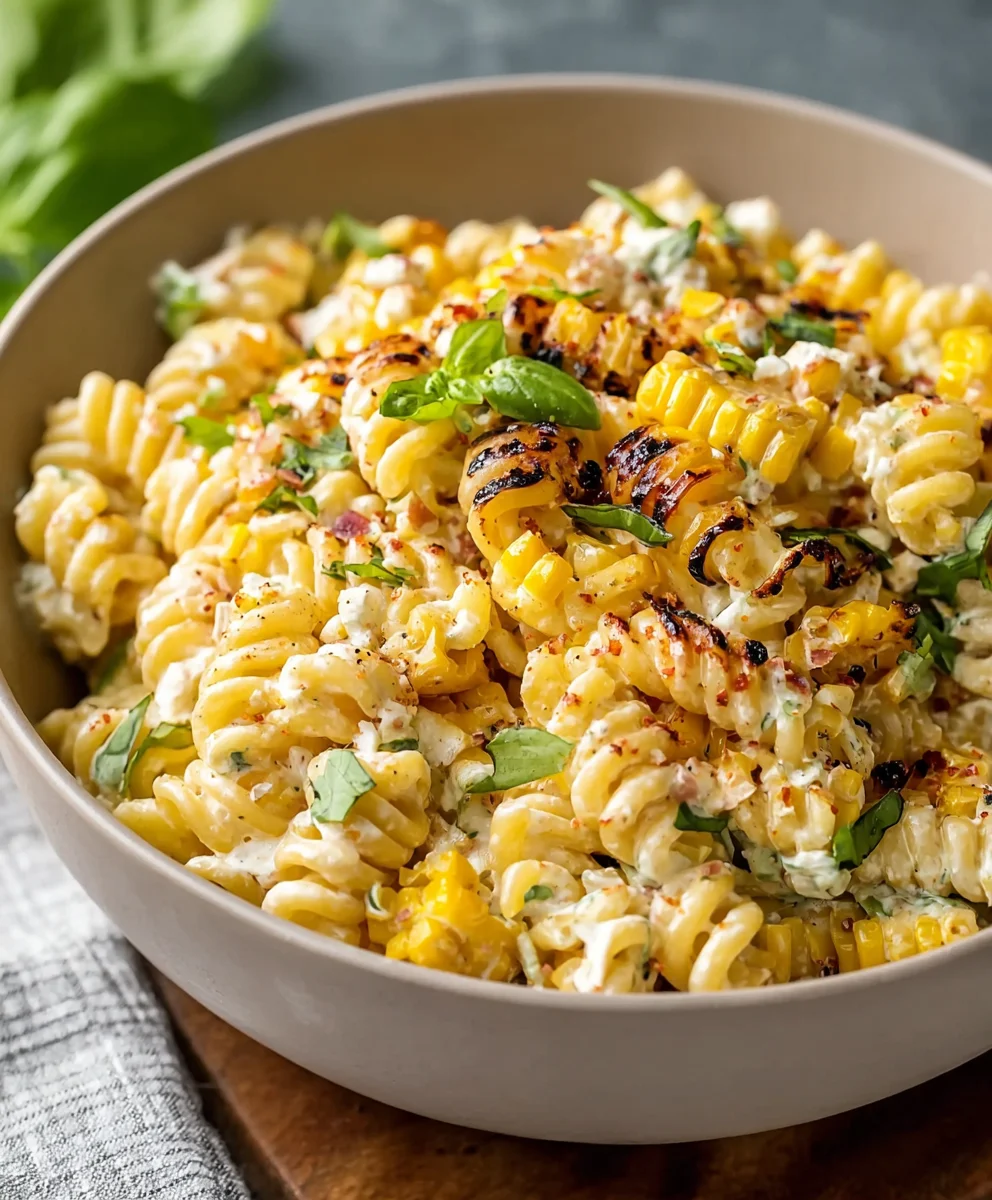 Creamy Street Corn Pasta Salad-Easy & Delicious Recipe