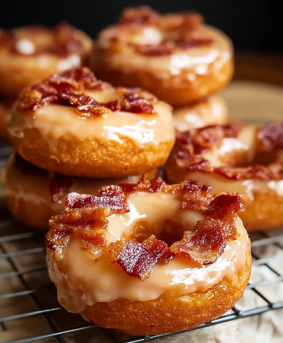 Maple Beef Beef Bacon Doughnuts-Sweet Savory Treat