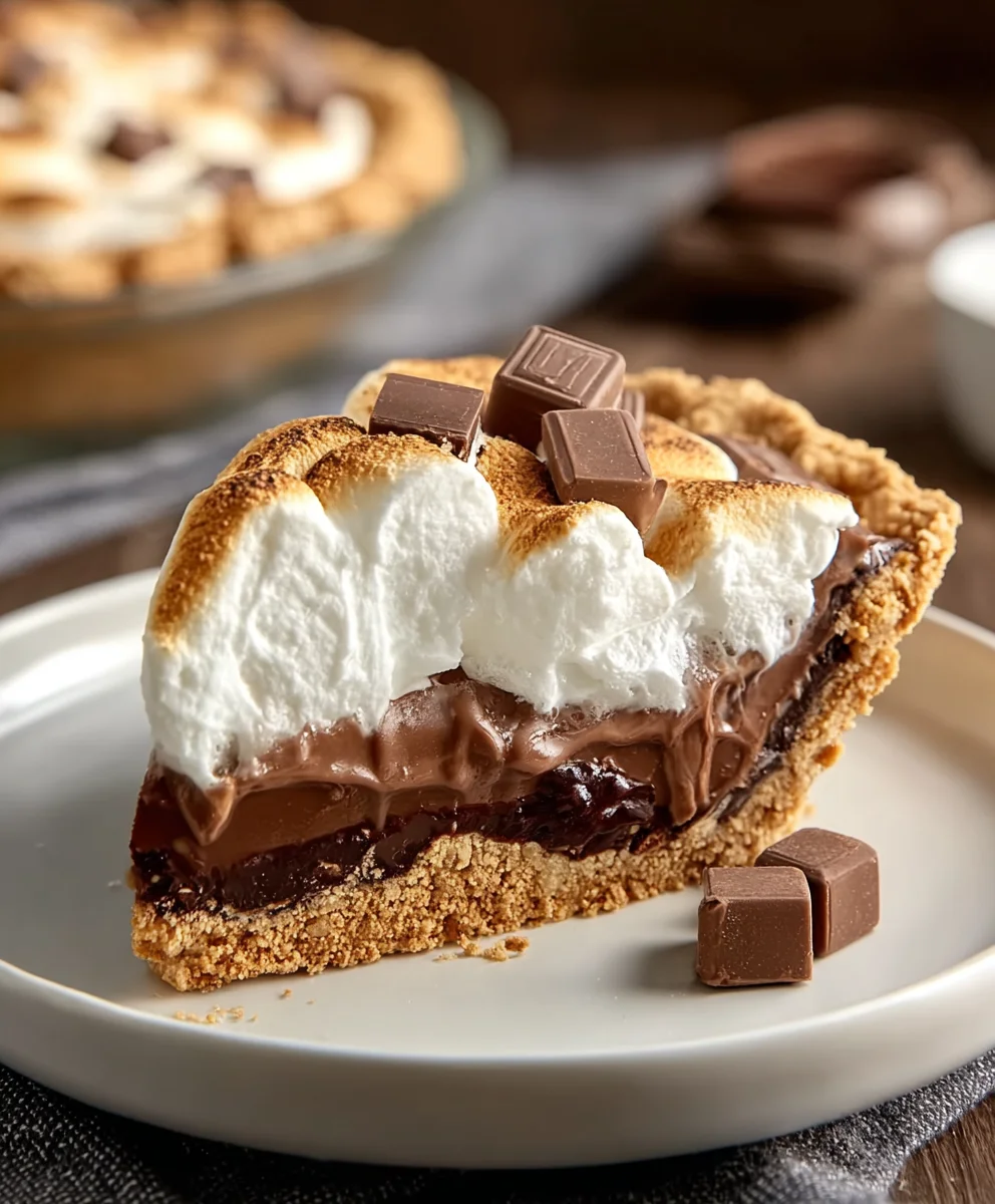 Decadent S'mores Pie- Easy No-Bake Dessert
