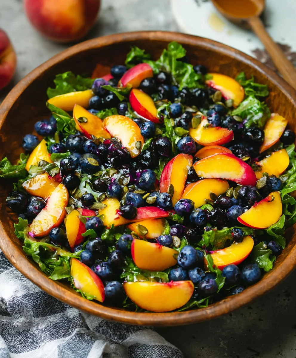Summer Peach Blueberry Non-Non-Non-Alcoholic Alternativeic Non-Alcoholic Ale Salad