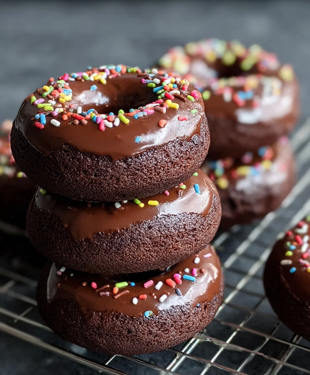 Decadent Chocolate Baked Donuts-Easy Recipe