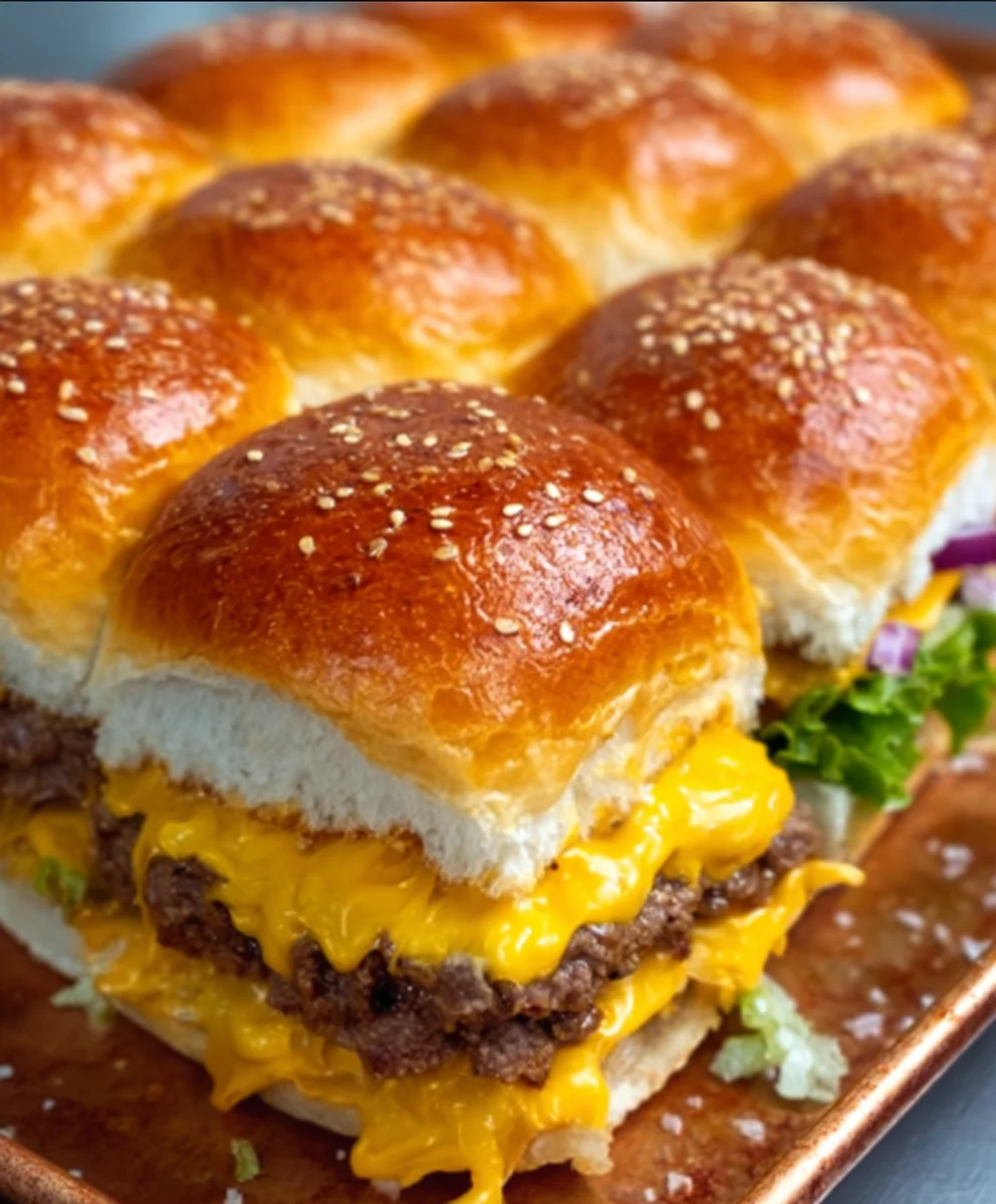 Juicy Cheeseburger Sliders- Easy Family Favorite Recipe