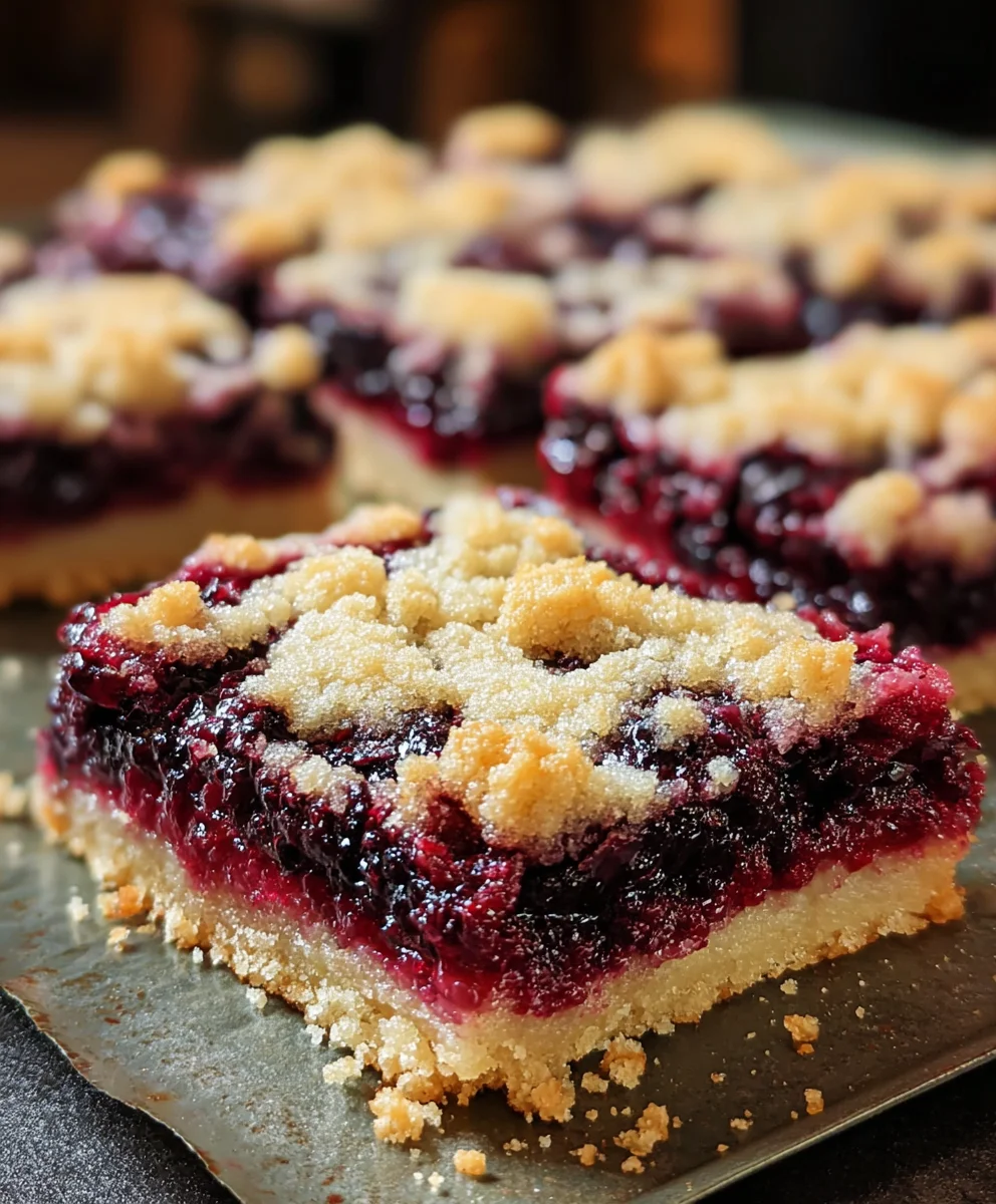 Blackberry Pie Crum extractble Bars-Easy Delicious Recipe