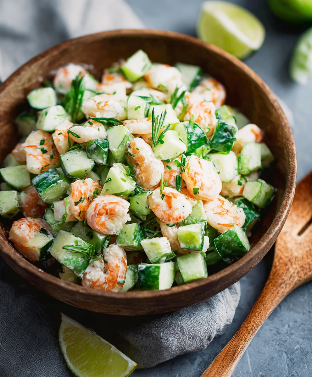 Easy Cucumber Shrimp Salad Recipe-Fresh & Light