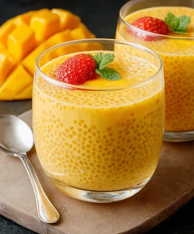 Mango Tapioca Pudding (Mango Sago)
