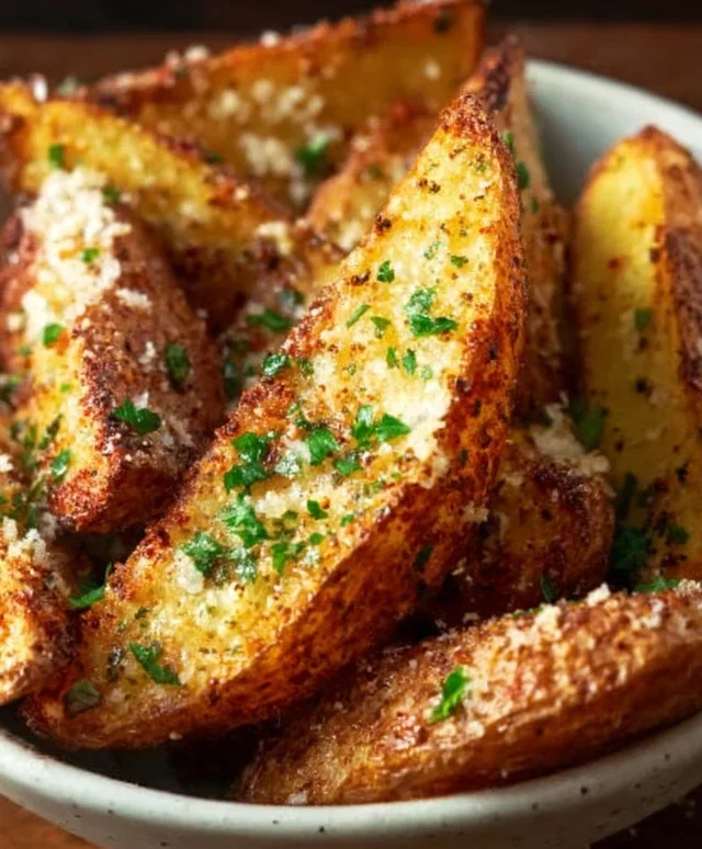 Baked Garlic Parmesan Potato Wedges