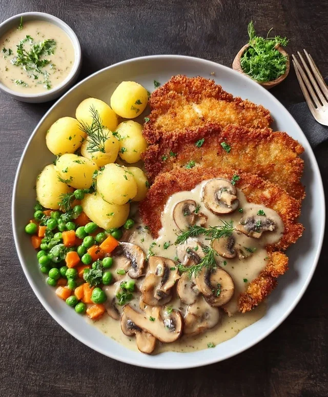 Rahmschnitzel Creamy Mushroom Schnitzel