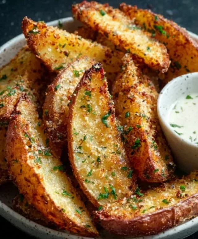 Baked Garlic Parmesan Potato Wedges