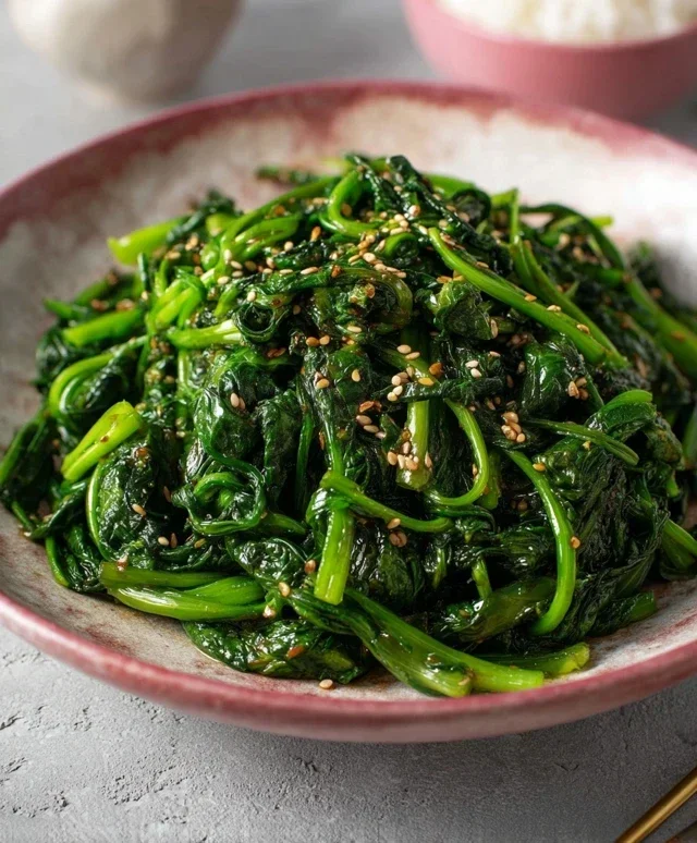 Korean Spinach Side Dish (Sigeumchi Namul)
